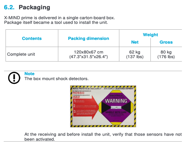 Packer Dims Packaging Dimensions